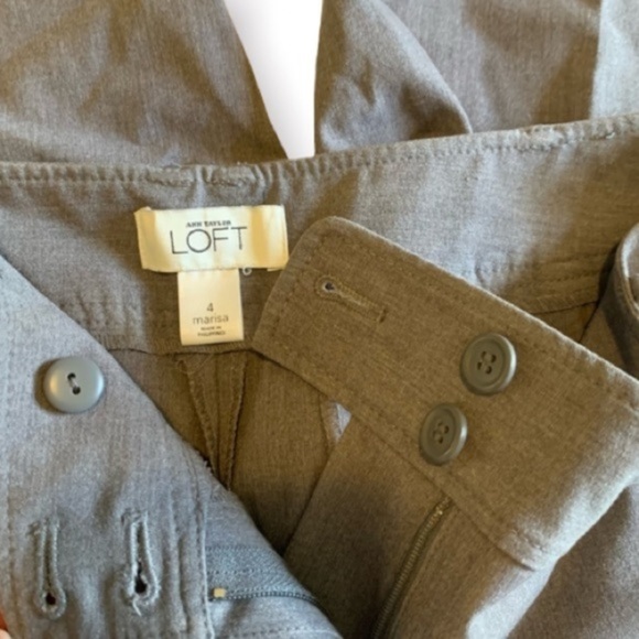 Loft, Capri Slacks, Grey, Size 4 - Picture 4 of 5